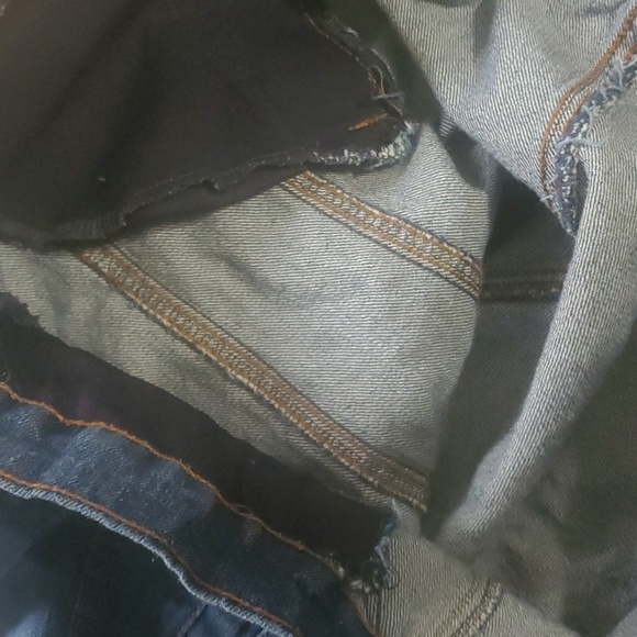 Taxi Jacket Denim Fabric Sleeves Womens Size XL ? X-large ? No Size Tag 20" Ptp - Picture 13 of 16